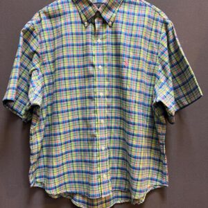 POLO GOLF- RALPH LAUREN PLAID-BUTTON DOWN SHIRT
