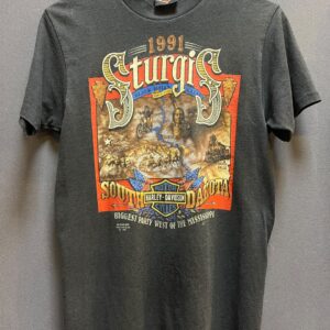 Vintage 1991 Sturgis Harley Davidson 3D Emblem T-Shirt Made in USA