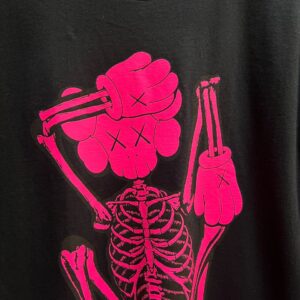 KAWS "Skeleton New Fiction" Graphic T-Shirt - Image 3
