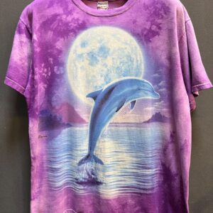 THE MOUNTAIN 2012 DOLPHIN JUMPING MOON GRAPHIC T-SHIRT