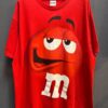 M&M's RED CHARACTER BIG FACE T-SHIRT