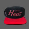 VINTAGE 90's SPORTS SPECIALTIES "MIAMI HEAT-DOUBLE LINE SCRIPT" NBA SNAPBACK CAP
