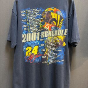 JEFF GORDON 2001 WINSTON CUP SCHEDULE NASCAR T-SHIRT - Image 3