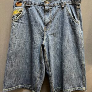VINTAGE MECCA DENIM SHORTS Y2K WIDE-LEG SKATER FIT