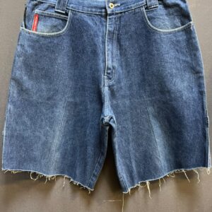 PLATINUM FUBU BLUE DENIM Y2K SHORTS