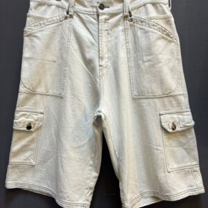 DENIM WHITE Y2K SHORTS