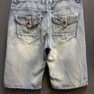 HALIFAX LIGHT WASH BLUE DENIM Y2K SHORTS - Image 3