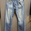 TRUE RELIGION BLUE WASH STRAIGHT-LEG JEANS