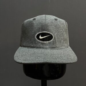 Vintage 90's Nike Heather Embroidered Swoosh Round Logo Snapback Cap