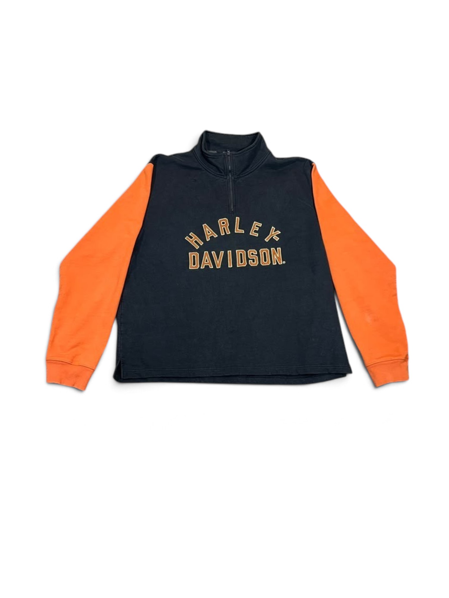 00's Harley Davidson Quarter-zip Pull Over Sweater - Image 2