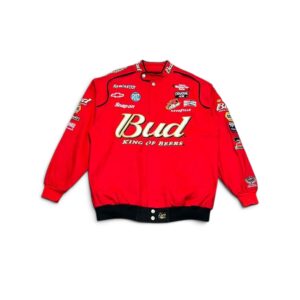 Vintage NASCAR Chase Authentics Dale Earnhardt Jr. Bud King Of Beers Racing Jacket