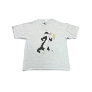 Vintage 1993 Looney Tunes Sylvester the Cat holding Tweety Bird Graphic Tee