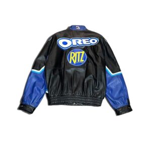 Vintage Chace Authentic OREO NASCAR Leather Jacket - Image 2